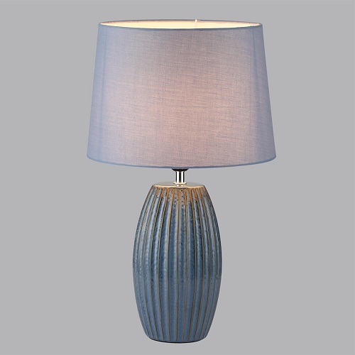 картинка LUMION 8122/1T COMFI LN26 476 синий, керамика/текстиль Настольная лампа E27 1*60W 220V LAPUNA