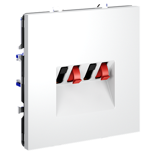 картинка Розетка акустическая встраиваемая VOLTUM S70 4-местная, (белый матовый)