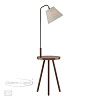 картинка ODEON LIGHT 4666/1F HALL ODL20 541 темное дерево/рогожка Торшер E27 1*60W 220V KALDA